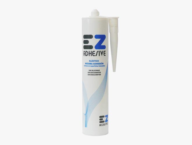 El EZ Adhesive is especialmente formulado para el uso de paneles acústicos.