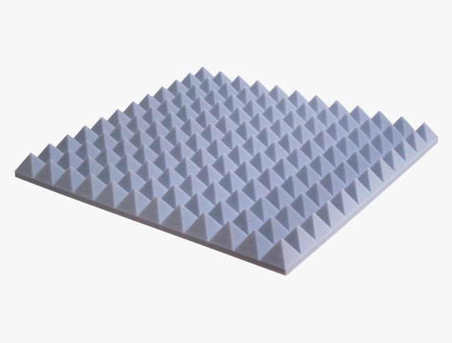 EZ Foam Pyramidal 5 FR has a unique pattern that makes the pieces are aligned and seamless when installed.