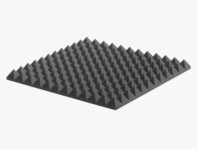 EZ Foam Pyramidal 5 acoustical foam has a unique surface pattern that is matching and seamless when installed.